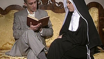 Naive Nun gets her ass fucked and face spermed