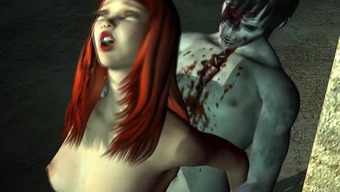 3D Babe Has Rough Sex with a Zombie