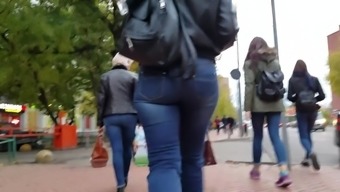 MILF with nice round ass in jeans