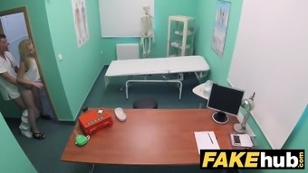 Fake Hospital Petite blonde Czech patient health test