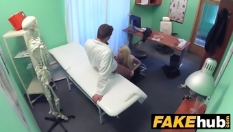 Fake Hospital Fit blonde sucks cock so doctor gives her tits