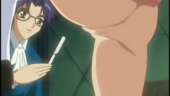 Roped hentai schoolgirl gets jammed dildo into her wetpussy