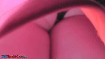 Flabby ass and classic panties of a gal in upskirt mov