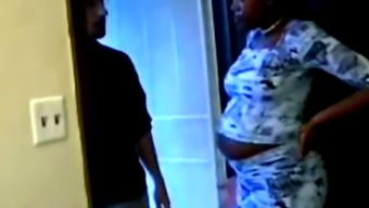 Black pregnant chick talked into banging white stud