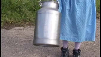 Traditional German milk maid