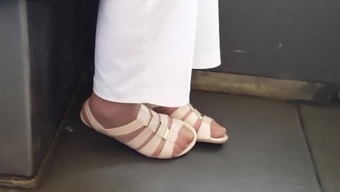granny nylon feet