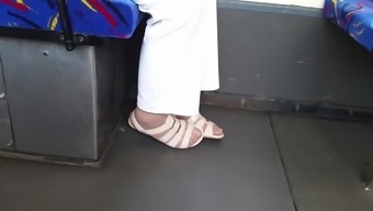 granny nylon feet