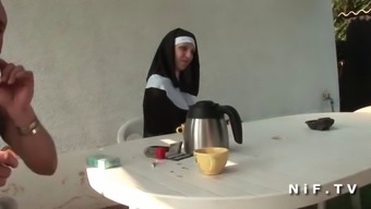 French nun anal fucked in threesome