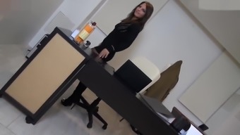 Sexy secretary fucked in pantyhose