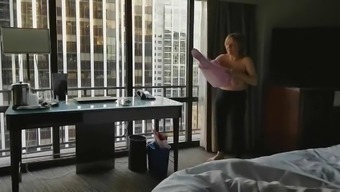 Mature hottie naked in hotel window