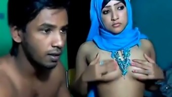 Sexy horny Muslim girl taboo sex on webcam