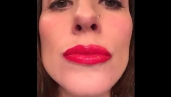 H lipstick Jerk off challenge compilation 