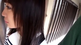 Pretty Oriental teen has a horny old man banging her pussy