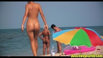 Sexy Naked Nudist beach Couples Voyeured Spycam