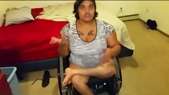 This fat slut has never been known to be shy to do a breast exam on camera