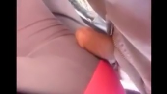 Dick touch at public bus