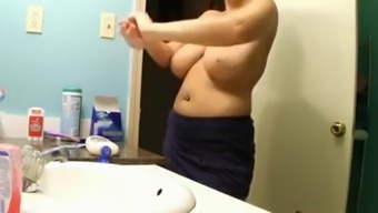 bathroom big boobs hidden cam