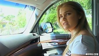 Jumping on a strangers's shaft in the car is Brooke Karter's favorite sport