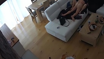 Hidden camera, brought a girlfriend and quickly fucked 5