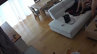 Hidden camera, brought a girlfriend and quickly fucked 5