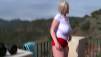 Big tits fucked after jogging