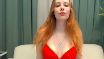 horny redhead stepsister fingering herself live