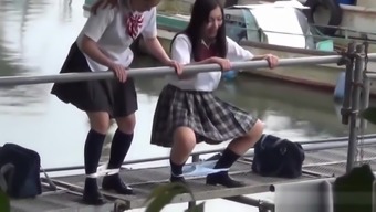 Asian student watched pee