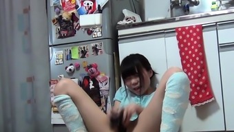 Japanese teen toying