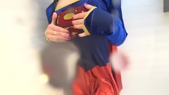 Cosplay : SuperGirl save the day and recive a orgasm .Amateure Orgasm 4k