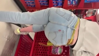 Showing off her nice ass at target