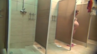 Katie Howard Exposed Naked On Hidden Voyeur Shower Spy Cam