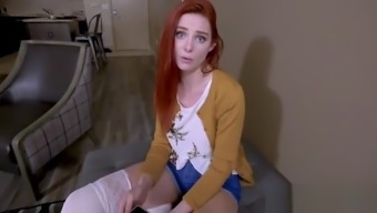 Angry father fucks redhead daughter and cums on her face