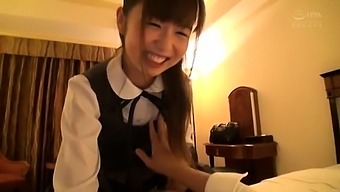 Satou Haruka nice Asian teen in uniform fucks in class