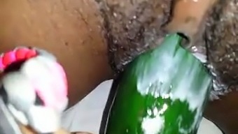 Now there's a whore that loves organic toys up her wet pussy