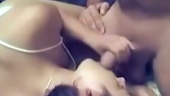 Lusty playful GF of my buddy is happy to suck his strong cock
