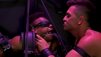 Anal pleasures for the black twink in scenes of gay BDSM