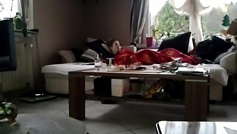 Caught my wife Masturbating under blanked with her nev Dildo. Caught her on my spycam. She has no idea.
