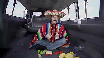 Mexican guy deep fucks a gorgeous woman in the bang bus