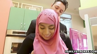 Busty hijab lady Ella Knox is MILF who needs some missionary banging