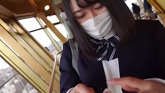 Japanese fingering hairy pussy
