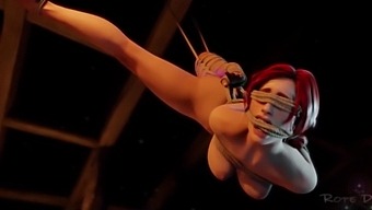 [3D] Triss Merigold from Witcher 3 conjures up tentacles to fuck her