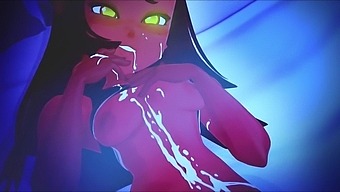 Big boobs and pussy-fuck action in Meru's steamy anime porn video