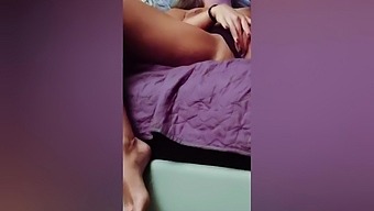 Seduced by my own reflection: A hot blonde's solo masturbation session