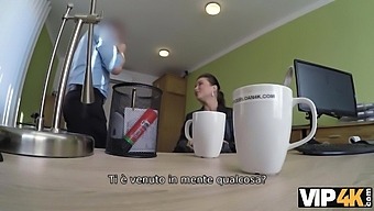 Frances gets fucked by a boss in office