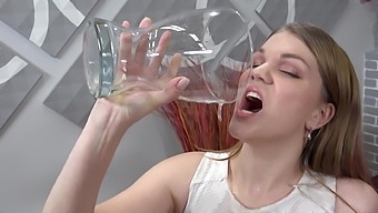 Solo model Amanda Clarke indulges in piss drinking