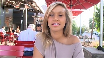 Young blonde models flaunt their shaved pussies in public