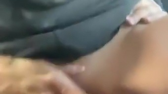 Amateur Brunette Gives Deepthroat and Gets Cum on Her Man's Big Cock in a Car