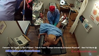 Doctor Tampa Caught Ebony Student Lotus Lain's Gyno Exam on Spy Cam in College Porn Video