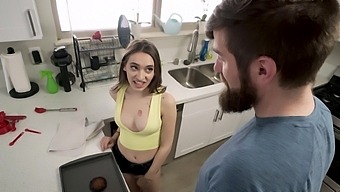 Sera Ryder's natural beauty gets a hardcore fuck in the kitchen