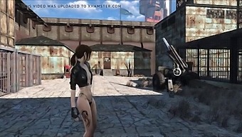 Cartoon milf shows off her sexy clothes in fallout 4